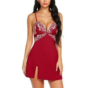 European Sexy Beauty Style Lingerie Stitching Color Lace Has Bra Low-cut Sexy Lingerie
